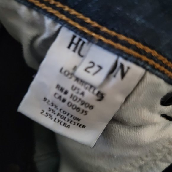 Awesome Hudson Flap Pocket Straight Leg Skinny Jeans Stretchy Size 27 - Picture 8 of 11